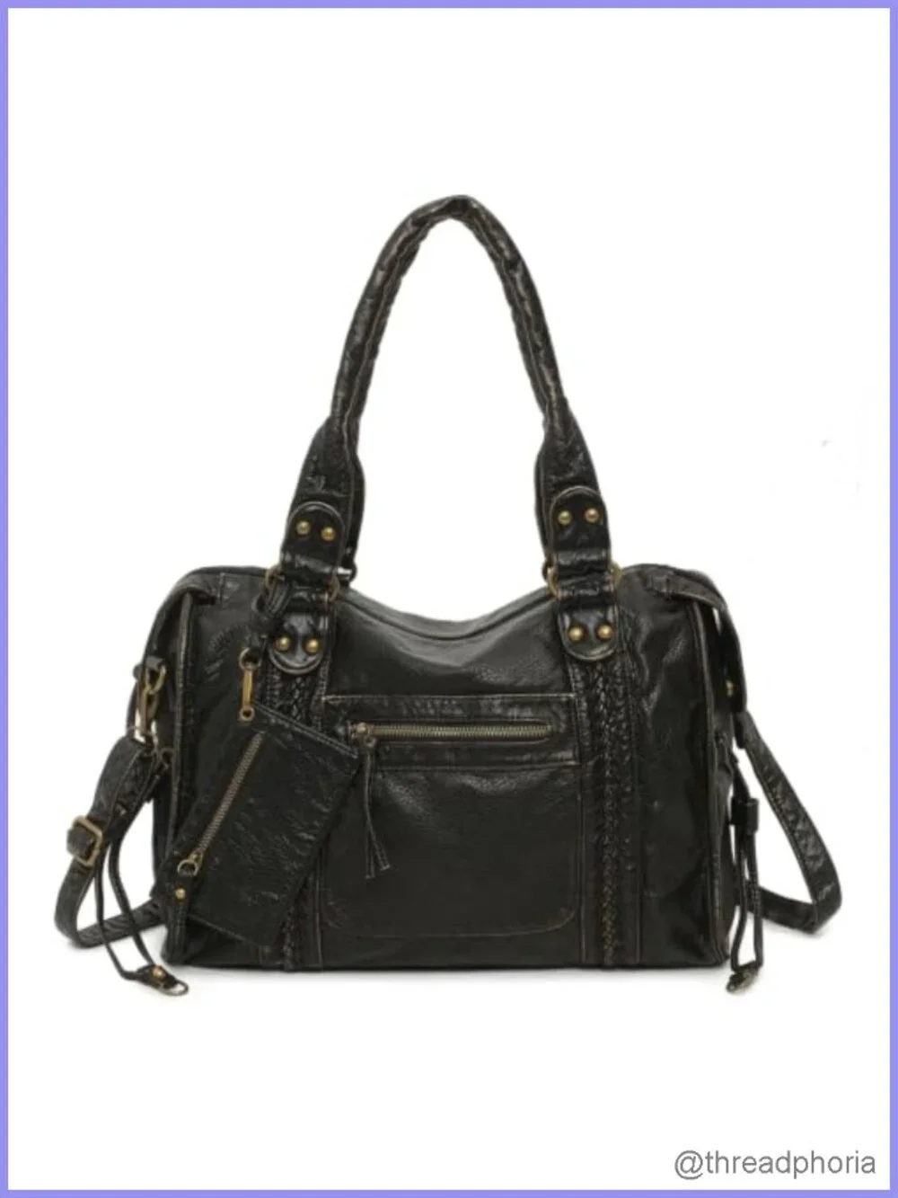 Y2K Vintage Hobo Shoulder Bag for Women, Vegan Leather Tote